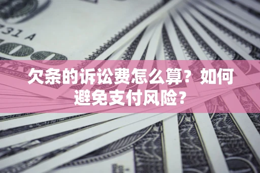 北京欠条的诉讼费怎么算？如何避免支付风险？