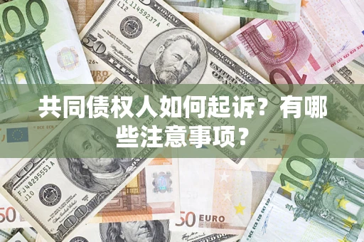 北京共同债权人如何起诉？有哪些注意事项？