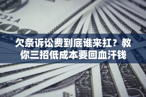 北京欠条诉讼费到底谁来扛？教你三招低成本要回血汗钱